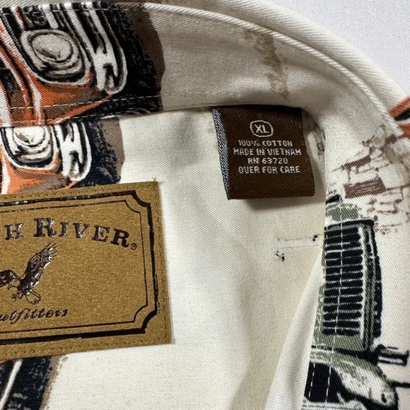 Men’s North River Outfitters Vintage Pickup Trucks And Tractors Shirt (Size XL) - Picture 7 of 8